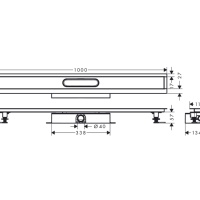 Hansgrohe uBox Universal 56020180 Монтажный набор трапа для душа - установка вровень с полом 1000 мм