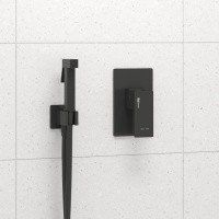 WasserKRAFT Abens A02041 Гигиенический душ - комплект со смесителем (чёрный матовый)
