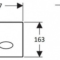 Creavit Drop GP2002.05 Накладная панель смыва для унитаза (базальт матовый)