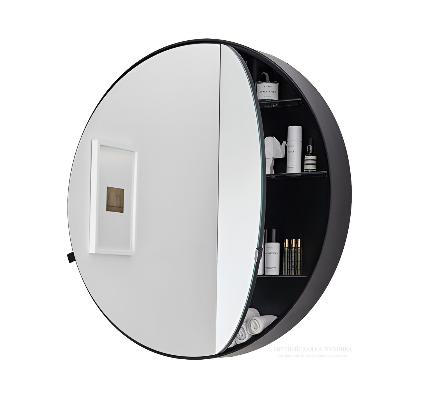 Ceramica CIELO Catini CASPCT NM Шкаф зеркальный 90 см (черный матовый ...