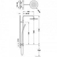 Tres Study 26238701 Душевая система - комплект с термостатом (хром)