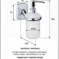 REMER Suite SU13CR Дозатор для жидкого мыла подвесной (матовое стекло | хром)