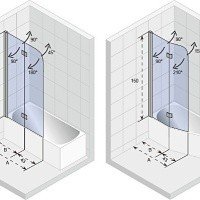RIHO NOVIK Z500 DELTA G003040120 Шторка для ванны 90*150 см (хром | стекло)