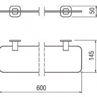 NOBILI Loop ACLP70/600CR Полка, аксессуары для ванной