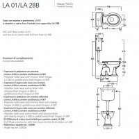 SIMAS Lante LA01bi+LA28bi+D23cr Напольный унитаз с выпуском в пол, с керамическим бачком на короткой трубе, с механизмом смыва.