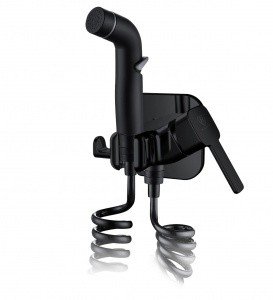 RUSH Capri CA1435-99Black Гигиенический душ - комплект со смесителем (чёрный матовый)