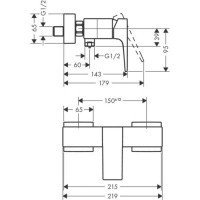 Hansgrohe Metropol 32560700 Смеситель для душа