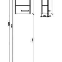 Шкаф навесной A506HLEA VILLEROY BOCH LIFETIME 350 x 750 x 160 мм