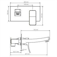WasserKRAFT Aller 10630 Настенный смеситель для раковины (хром)