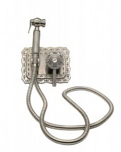 MILACIO Vitoria MC.800.SL Гигиенический душ в комплекте со смесителем (серебро)