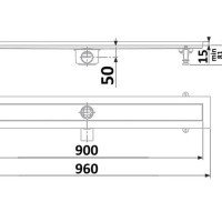 TIMO Standart DP20-900 Душевой трап 900 мм | без декоративной решётки