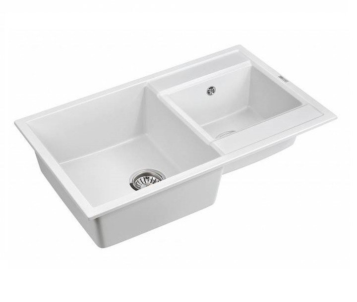 Paulmark TANDEM PM238250-WH Мойка для кухни двойная 82*50 см (белый ...