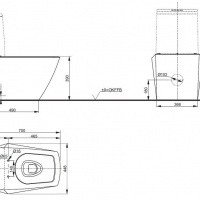 Унитаз моноблок CW680PB TOTO Jewelhex