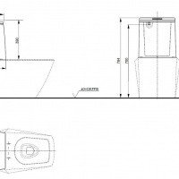 Унитаз моноблок CW680PB TOTO Jewelhex