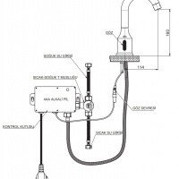 GPD Fotoselli FLB11-S Электронный смеситель для раковины - комбинированное питание (чёрный матовый)