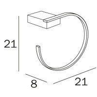 INDA Logic A33160CR Держатель для полотенца - кольцо (хром)