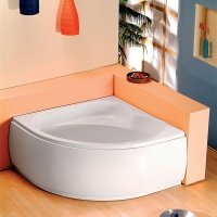 Акриловая ванна ALPEN Sirius 130 49111, гарантия 10 лет, угловая форма, объём 265 литров, цвет - euro white (европейский белый)