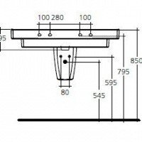 Ideal Standard Ventuno T002301 Раковина на 100 см