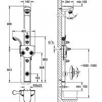 grohe aquatower 3000 27202 000 душевая панель