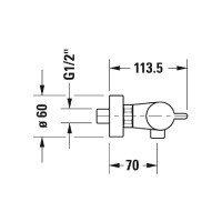 Duravit B.2 B24220000010 Термостатический смеситель для душа (хром)