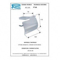 REMER Flat FT60CR Держатель для туалетной бумаги с крышкой (хром)
