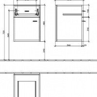 Шкафчик навесной 9704N1BM VILLEROY BOCH Central Line, 350 x 480 x 370 мм