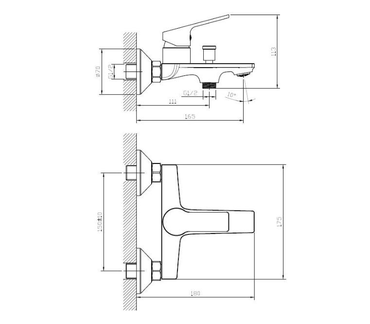 ESKO SAINT-PETERSBURG SPb54 Смеситель для ванны (Хром), купить в ...