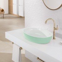 Villeroy Boch Artis 419861BCW3 Раковина накладная овальная для ванной комнаты 61х41 см (цвет mint).