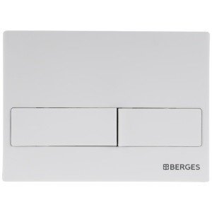 Berges Novum L4 040014 Накладная панель смыва для унитаза (белый Soft Touch)