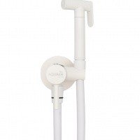 AQUAme Minimal AQM6020MW Гигиенический душ - комплект со смесителем (белый матовый)