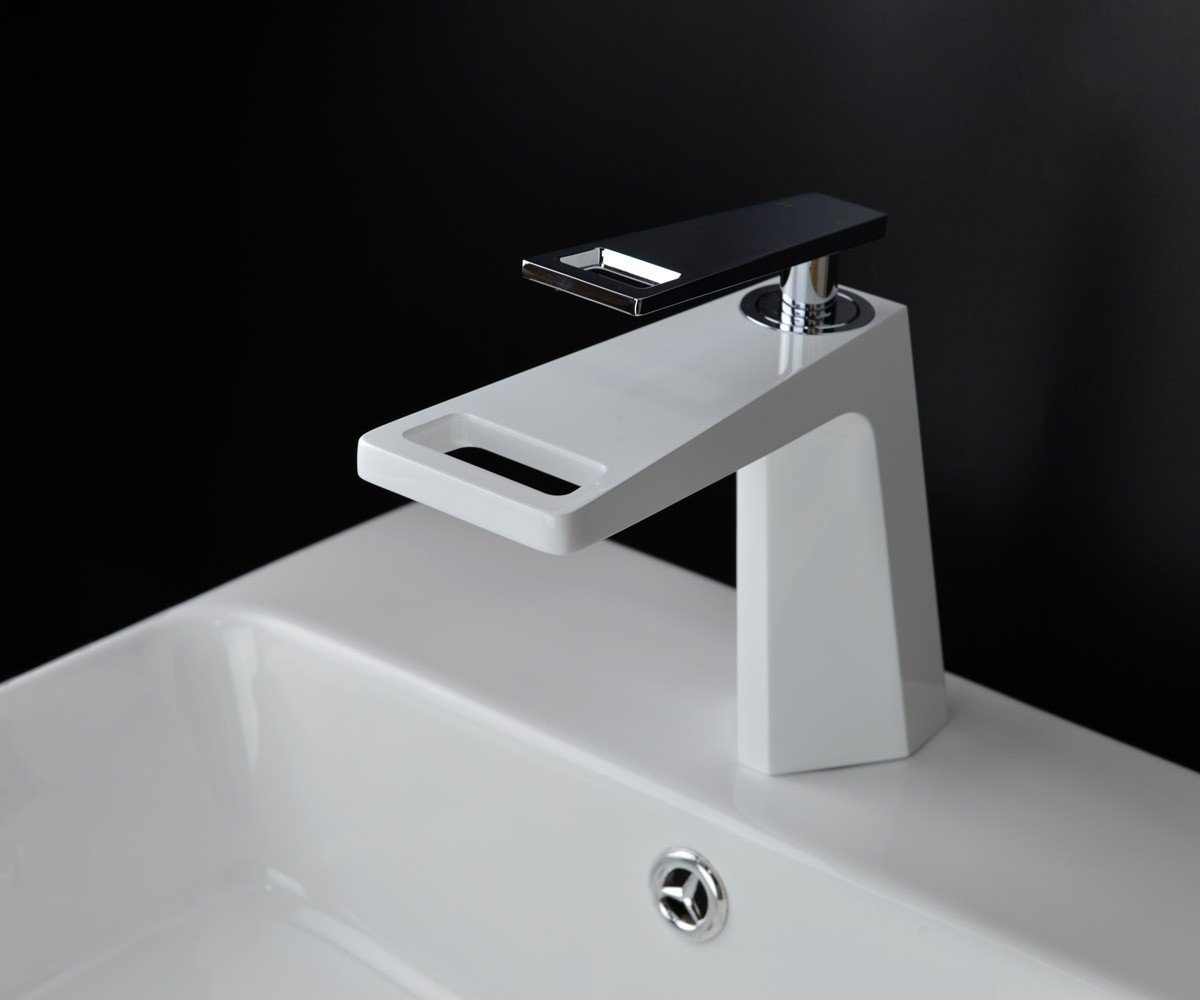Bronze de Luxe Quadro A919WC Смеситель для раковины (белый | хром), в ...