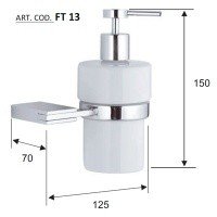 REMER Flat FT13CR Дозатор для жидкого мыла подвесной (белый | хром)