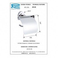 REMER Arte AR60CR Держатель для туалетной бумаги с крышкой (хром)