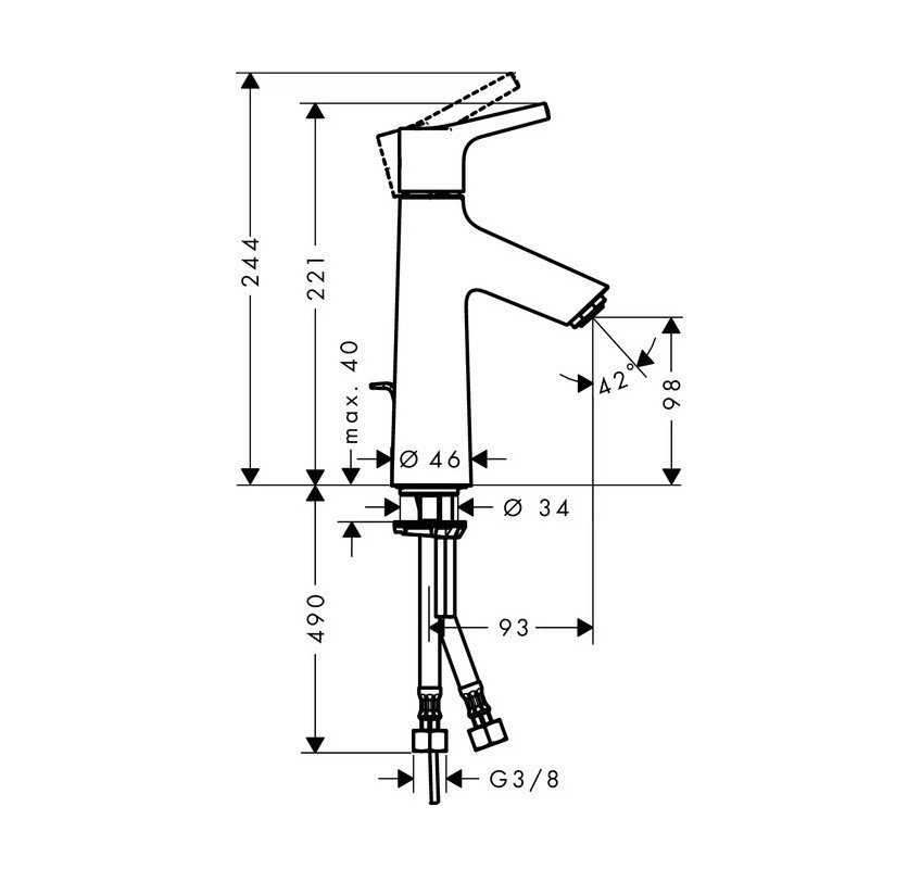 Hansgrohe 72020000 Talis S 100 смеситель для раковины, купить в ...