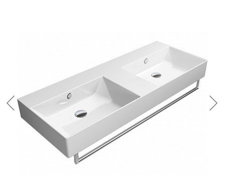 GSI Kube X 9425111 Раковина двойная накладная | подвесная 120*47 см ...