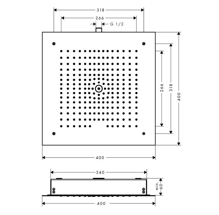 Верхний душ 26252000 Hansgrohe Raindance E (хром), купить в магазине ...