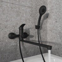 MILARDO Rora RORBL00M10 Смеситель для ванны с длинным изливом (чёрный матовый)