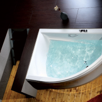 Акриловая ванна ALPEN Tandem 170 L a06611, гарантия 10 лет, асимметричная форма, объём 395 литров, цвет - euro white (европейский белый)