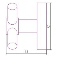 Сунержа ВИКТОРИЯ 3015-3007-0000 Крючок для халатов и полотенец двойной (розовый)