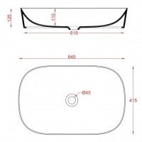 ArtCeram Ghost GHL002 01 00 Раковина накладная на 65 см