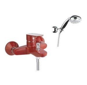 FIORE Kevon CHIC 81RX8150 Смеситель для ванны с душевым гарнитуром (красный | хром)