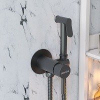 Damixa Option 217000000 Гигиенический душ - комплект со смесителем (чёрный матовый)