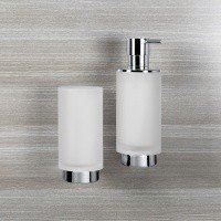 Colombo Design Nordic B5202 - Стакан для зубных щеток | настенный (хром - стекло матовое)