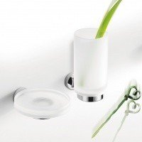 Colombo Design Nordic B5202 - Стакан для зубных щеток | настенный (хром - стекло матовое)