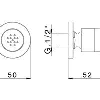 Cisal Shower DS01509021 Душевая форсунка - боковой душ (хром)