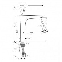 Hansgrohe PuraVida 15066400 - Высокий смеситель для раковины ComfortZone 240 (белый - хром)