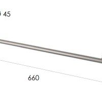 REMER Inox SSXI30 Держатель для полотенца 600 мм (матовая нержавеющая сталь)