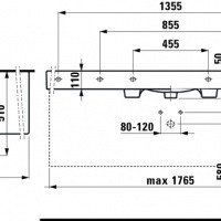 Laufen Palace 8.1170.8.000.108.1 Раковина подвесная на 180 см