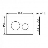 TECE Loop 9240617 Лицевая накладка для панели смыва Modular (стекло светло-бежевое)