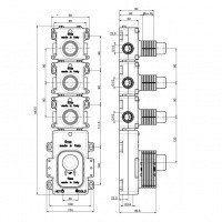 Внутренний механизм термостата для ванны F2463 FIMA Carlo Frattini